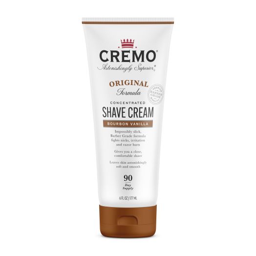 CREMO Astonishingly Shave Cream, Bourbon Vanilla, 6 Oz.