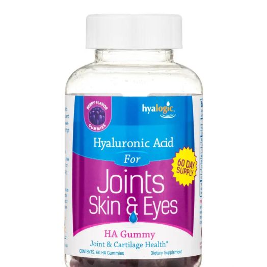 Hyalogic HA Gummy (Hyaluronic Acid for Joints, Skin & Eyes), Berry Flavor - 60 Gummies