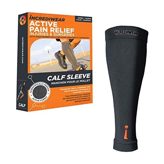 Incrediwear Calf Sleeve - Calf Sleeves for Men and Women to Help with Muscle Pain Relief, Shin Splints, and Muscle Recovery (Charcoal, S/M)