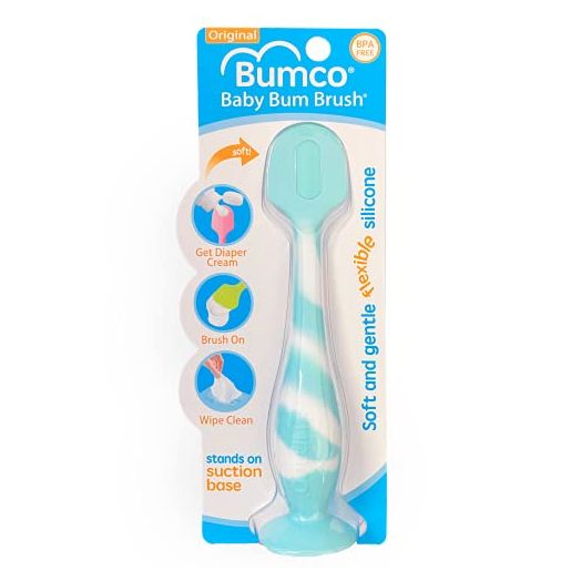 Bumco Diaper Cream Spatula - Baby Bum Brush for Butt Paste Diaper Cream, Baby Butt Cream Diaper Cream Applicator, Butt Spatula Baby Necessities, Diaper Cream Brush, Aqua Swirl
