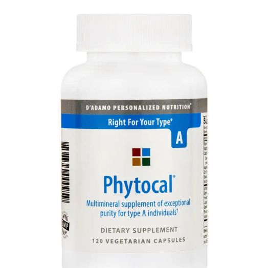 D'Adamo Personalized Nutrition Phytocal Multimineral (Type A) - 120 Vegetarian Capsules