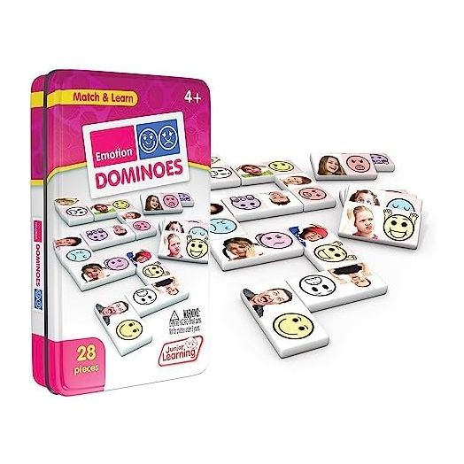 Junior Learning Emotion Dominoes,4.7 x 1.5 x 7.8 inches
