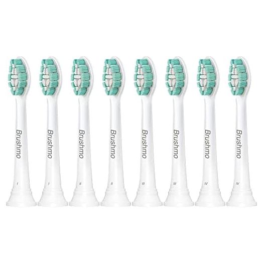 Brushmo Replacement Toothbrush Heads Compatible with Sonicare Electric Toothbrush 8 Pack