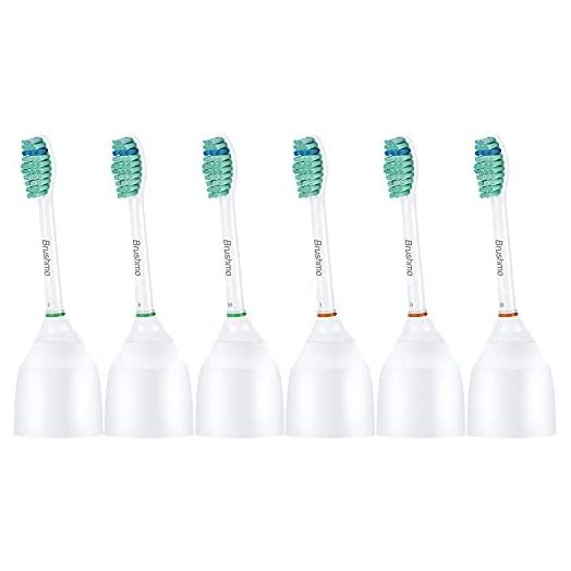 Brushmo Replacement Toothbrush Heads Compatible with Sonicare e-Series HX7022, 6 Pack(BM726)