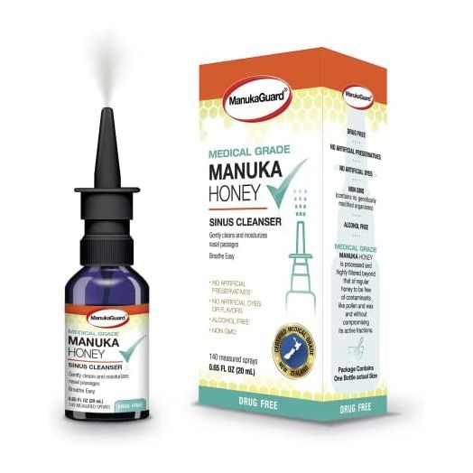 ManukaGuard Natural Nasal Spray .65 Fl oz, Manuka Honey Nose Drops