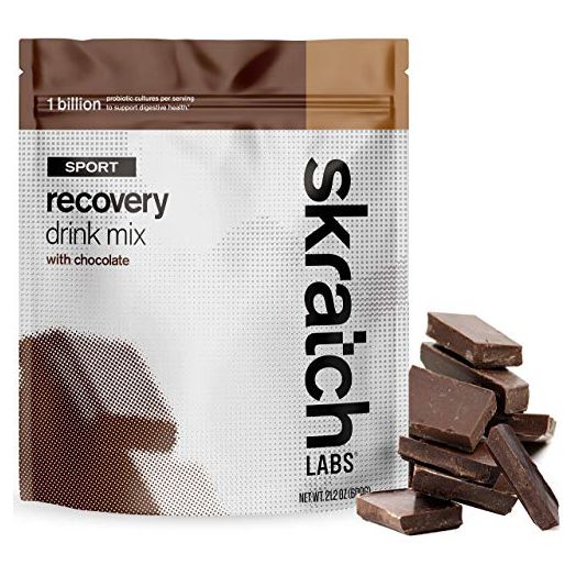 SKRATCH LABS Post Workout Recovery Drink Mix with Chocolate, (21.2 oz, 12 Servings) with Complete Milk Protein of Casein, Whey, Probiotics, Gluten Free, Kosher, Vegetarian