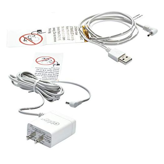 Infant Optics Official Power Cord Adapter for DXR8 PRO Monitor Unit NOT for Camera Unit NOT for DXR8, White