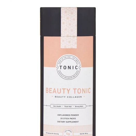 Tonic Products Beauty Tonic - Beauty Collagen - Unflavored Powder - 20 Stick Packs (100 Grams)