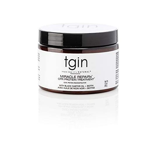 tgin Miracle Repairx Curl Protein Reconstructor (CPR) For Heat Damaged Hair - Restore - Protect - Repair - Curly Hair - 12 Oz