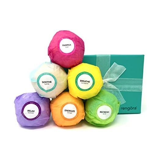 Bath Bombs Luxury Gift Set for Stress Relief & Relaxation - 4 oz Bombs - Natural Bath Bombs Aromatherapy - Relaxing, Calming, Luxury Bubble Bath Bombs, Great Birthday Gift for Women and Moms