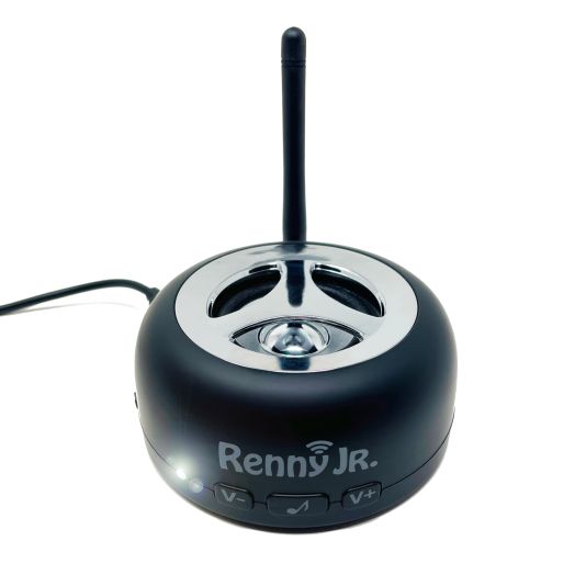 Renny - The Loud Cell Phone Ringer, Amplifier & Flasher for The Hearing Impaired (117dB) | Auto-Connects Wirelessly via Bluetooth | External Ringtones | Text/Email Notifications | Talking Caller ID