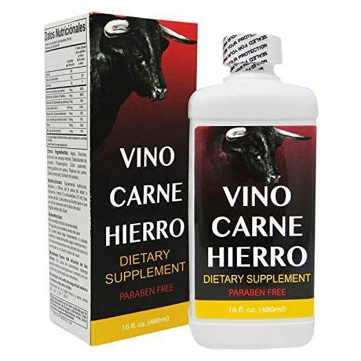 Vino Carne Hierro 16 oz Paraben Free