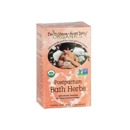 Earth Mama Angel Baby Organics Postpartum Bath Herbs Pads - 6 CT