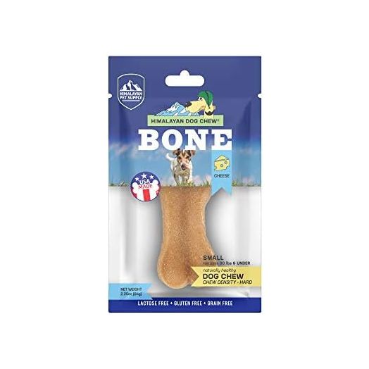 Cheese Dog Chew Bone | Long Lasting-Stain Free-Protein Rich-Low Odor | 100% Natural, Healthy & Safe | No Lactose, Gluten, Soy or Grains | for Dogs 30 lbs and Under