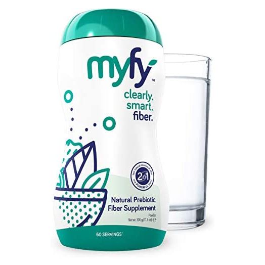 myfy Natural Prebiotic Fiber Supplement Powder - Clear, Soluble, Daily Digestive Support for Gut Health & Regularity - Non-GMO, Taste-Free, Sugar-Free, Gluten-Free - 10.6oz (60 Servings)