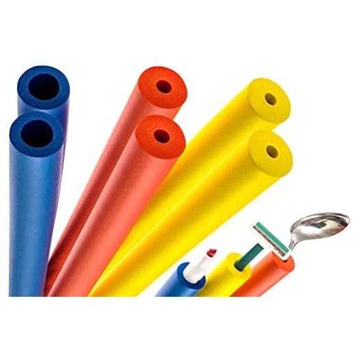 [6 Pack] Foam Grip Tubing/Foam Tubing - 3 Sizes - Ideal Grip Aid for Utensils, Tools and More - No BPA/Phthalate/Latex