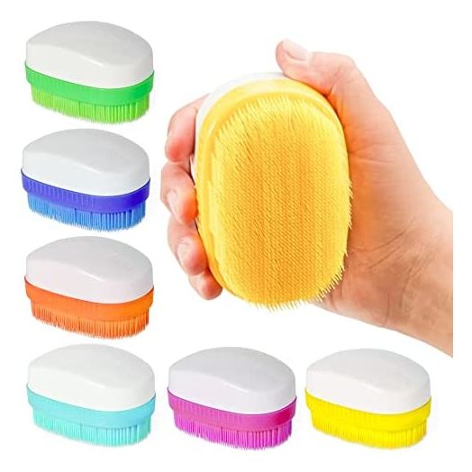 Special Supplies Wilbarger Method Therapy Sensory Brush Set, 6-Pack, Calming Occupational and Sensory Tools with Deep Pressure Massage, Large Oval Handle, Soft Bristles, Fun Colors
