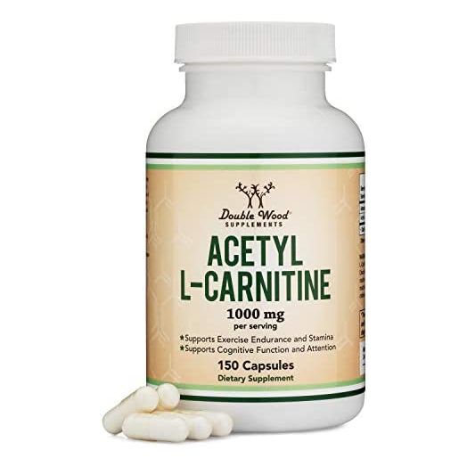 Acetyl L Carnitine (150 Capsules, 75 Day Supply) 1,000mg ALCAR for Brain Function Support, Memory, Attention, and Stamina - Manufactured and Tested in The USA by Double Wood Supplements