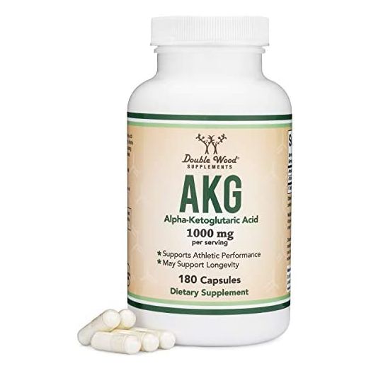 AKG Supplement (Alpha Ketoglutaric Acid) 1,000mg Per Serving (180 Capsules) Different and May Be More Effective Than AAKG (Recently Studied for Healthy Aging Properties) by Double Wood Supplements