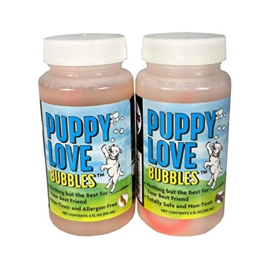 Puppy Love Bubbles, Peanut Butter Scented Bubbles 4oz. Bottle-2 Pack in Peanut Butter Flavor for Dogs