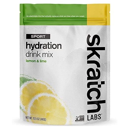 Skratch Labs Hydration Drink Mix- Lemon Lime- 20 Servings- Electrolyte Powder for Exercise, Endurance and Performance- Essential Electrolytes for Energy and Rapid Recovery- Non-GMO, Vegan, Gluten Free