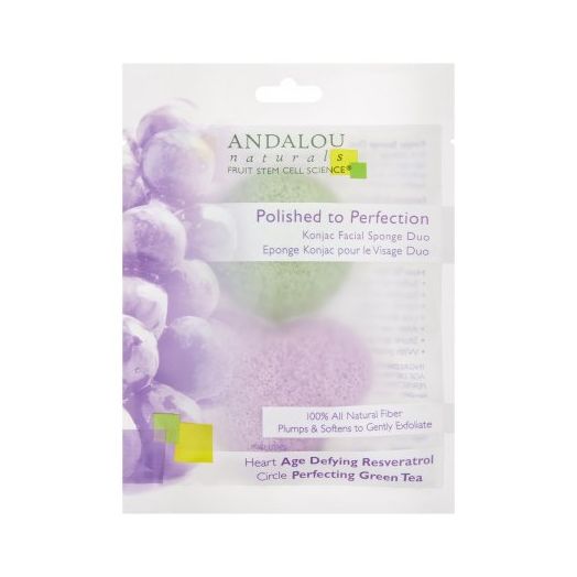 Andalou Naturals Perfection Konjac Facial Sponge Duo, 2 Ct