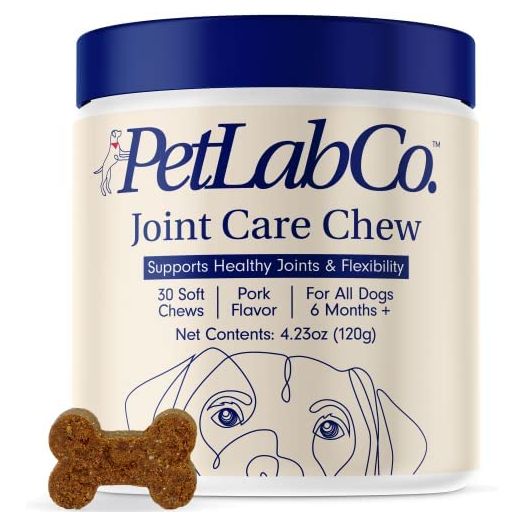 Petlab Co. Joint Care Chews - High Levels of Glucosamine for Dogs, Green Lipped Mussels, Omega 3 and Turmeric - Dog Hip and Joint Supplement to Actively Support Mobility - Packaging May Vary