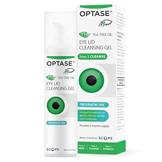 OPTASE TTO Eyelid Cleansing Gel - Tea Tree Eyelid Cleanser for Dry Eye - Preservative Free, Natural Ingredients - Eye Gel For Dry Eyes and Eyelid Irritation - Eyelid Scrub With Pro-Vitamin B5 - 1.7 oz