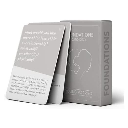 Dear Young Married Couple Foundations Card Deck, 52 Questions and Tips, Wedding Game