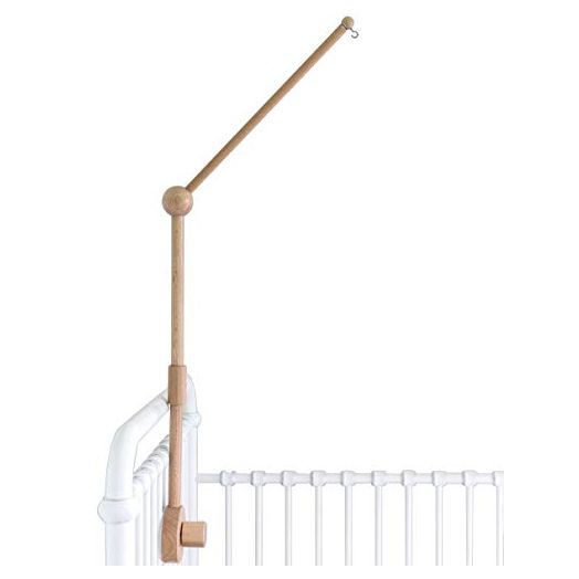 Sorrel + Fern Wooden Baby Crib Mobile Arm - Baby Mobile Holder Arm (31 inch, 100% Natural Beech Wood) - Strong Anti Slip Attachment - Nursery Decor