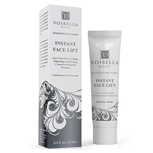 Instant Face Lift Cream - Best Eye, Neck & Face Tightening, Lifting & Firming Serum To Smooth Appearance of Loose Sagging Skin, Puffiness, Fine Lines & Wrinkles Within 1 Minute (Peptides and Stem Cells)