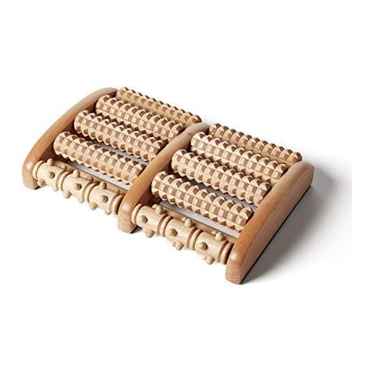 Kanjo Acupressure Foot Pain Relief Multi-Roller - Wooden Dual Foot Roller - Relieves Plantar Fasciitis, Heel & Arch Pain - Promotes Stress Relief & Muscle Relaxation