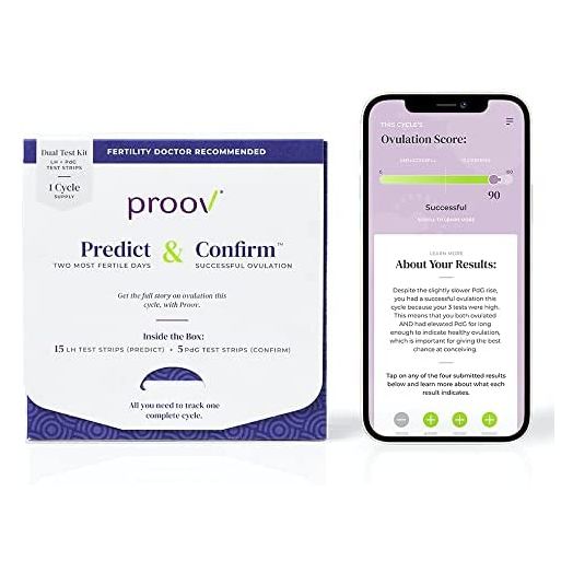 Proov Predict & ConfirmTM | Predict The Fertile Window and Confirm Successful Ovulation with one Dual-Hormone Test kit | 15 LH Tests and 5 FDA Cleared PdG Tests | One Cycle Pack