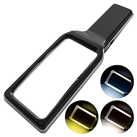 4X Large Magnifying Glass with [16 Anti-Glare & Fully Dimmable LEDs]-3 Lighting Modes-The Best Eye Caring Magnifier for Reading Small Fonts, Low Vision Seniors, Macular Degeneration, Inspection