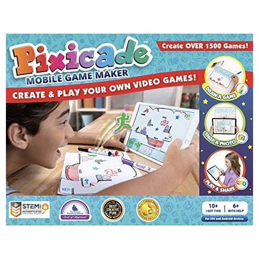 Pixicade PXEN2600 Mobile Maker-STEM Kit to Create & Play Your Own Video Games, Educational Toy Ages 6
