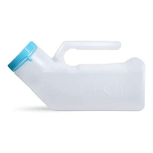 Portable Urinal Bottle for Men and Elderly 1000ml Urine Jar Spill Proof, Plastic, Urinals for Men Glow in The Dark Screw Cap - for Urine Collection and Travel Pee Bottle (1 Count (Pack of 1))