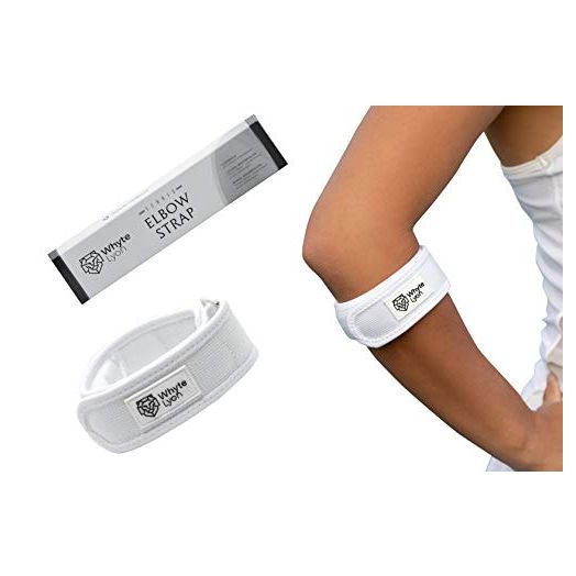 Whyte Lyon Tennis Elbow Strap - Elbow Strap for Tendonitis and Tennis Elbow, Tennis Elbow Brace, Elbow Brace, Elbow Brace for Women Pain, Tennis Elbow, Golfers Elbow, Tendonitis Elbow Strap, White