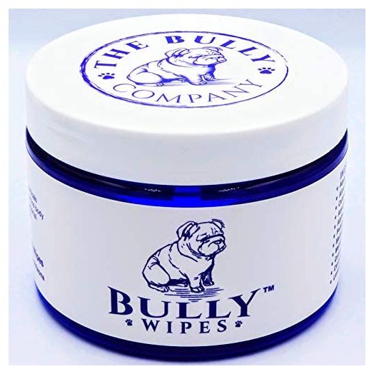 Bully Wipes - Bulldog Wrinkle Wipes Specifically for Bulldog Breeds All Natural Organic Formula Refreshing Botanical Scent - Removes Dirt - Safe to use Around Eyes, Ears, Paw, Wrinkles!