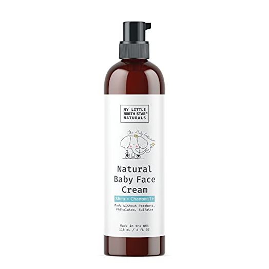 Baby Face Cream - Calming With Chamomile Vitamin E Organic Shea - Natural Made in USA - Baby Lotion Daily Moisture for Delicate Sensitive Skin Hypoallergenic - Sulfate-Free, 4oz