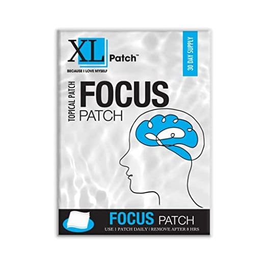 XLPatch Focus Patch Topical Patch - Brain Booster, Improves Memory and Enhances Focus, 30 Day Supply