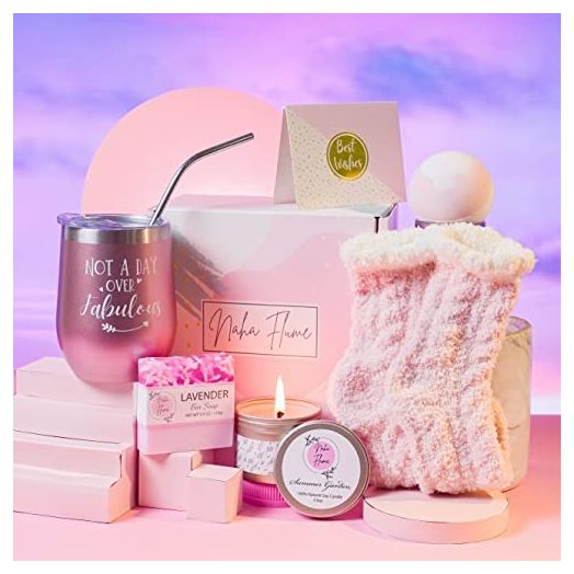 Birthday Gifts for Women Best Friend – Gifts for Her – Spa Tumbler Relaxation Gift Set for Women - Birthday Gift Basket for Women Friends Female Sister Mom – Unique Gifts for Women Who Have Everything