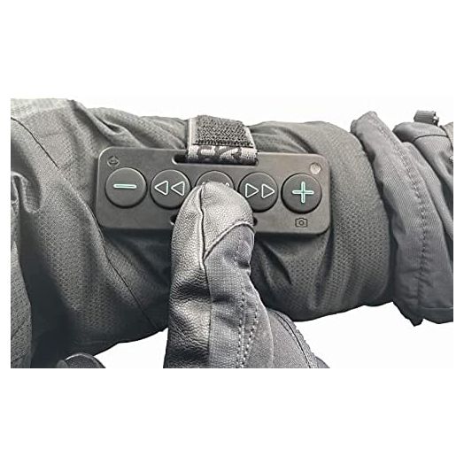 Chubby Buttons 2- Wearable & Stickable Bluetooth 5.1 Remote for iPhone & Android | Big Buttons for Gloves | Water Resistant | Launch Siri, Google Assistant, Answer Calls, Control Music, Camera & Video