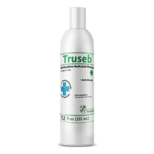 Pet Health Pharma Truseb | #1 Chlorhexidine 4% Shampoo for Dogs, Puppies & Cats Medicated Shampoo Against Various Skin Conditions with Maximum Strength & Broad Spectrum Vet Formula