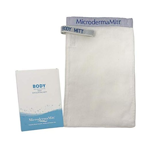 MicrodermaMitt Deep Exfoliating Mitt Body Scrubs Treatment, Dead Skin Remover for Body and KP Bump Eraser, Luxury Exfoliating Mitt Body Scrub for Soft Skin