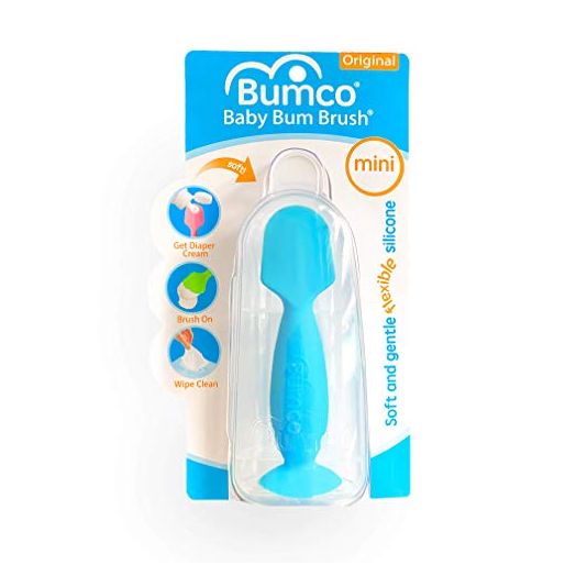 Bumco Diaper Cream Brush - Mini Baby Bum Brush with Travel Case, Baby Butt Paste Diaper Cream Spatula, Butt Paste Spatula for Baby Butt Cream, Mini Diaper Cream Applicator, Butt Spatula Baby, Blue