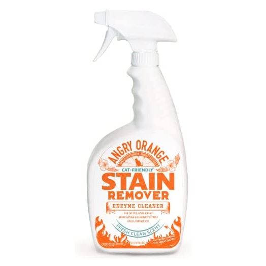 Angry Orange Cat Urine Odor Eliminator & Pet Stain Remover - Carpet Cleaner for Pets, Fresh Scented Cat Urine Deodorizing Spray and Enzyme Cleaner for Home Use