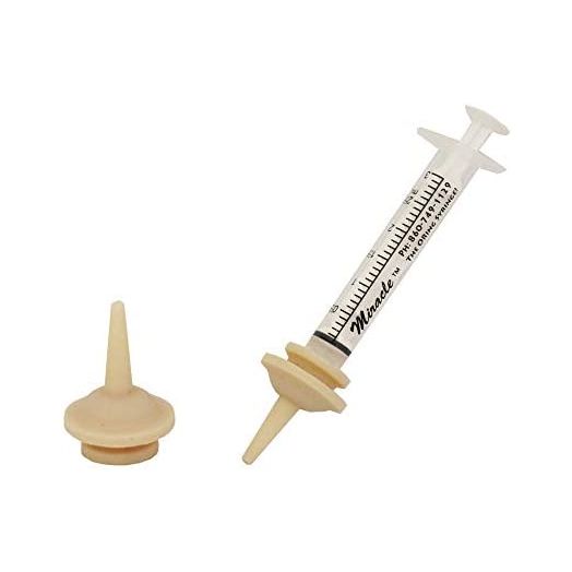 THE MIRACLE NIPPLE for Pets, Original Pkg/2 with Miracle Brand Oring Syringe