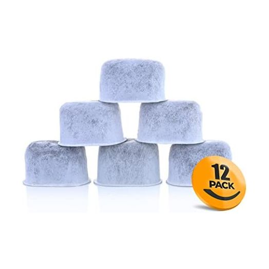 K&J Charcoal Water Filter Pods - 12-Pack Filters for Coffee Maker, Compatible Keurig Filter Replacement (2.0 and older)