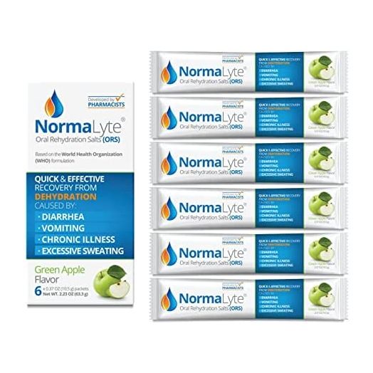NormaLyte Oral Rehydration Salts, Apple, 6 Pk (Yields 500mL per Pack)