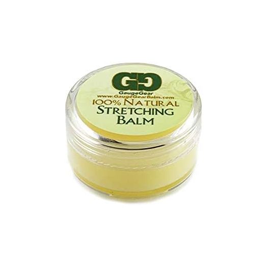 Gauge Gear Ear Stretching Balm | 10 ml Jar | Stretch Lubricant for Plugs and Tapers | Piercing Aftercare | Stretched or Damaged Skin Care | All Natural Moisturizing Salve w/Jojoba